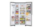 Réfrigérateur LG Side By Side Knock Knock Avec Fontaine Gris GCX257CSES – Image 4