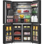 Réfrigérateur Smart Technology Side By Side 4 Portes Distributeur D&Rsquo;Eau Et Glacon STR678WH – Image 3