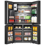 Réfrigérateur Hisense Side By Side 4 Portes 522L Avec Fontaine + Écran Noir WIFI RC68WC4SB - immagine 3