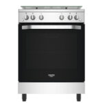 Cuisinière Hotpoint 4 Feux A Gaz 60X60 Four A Gaz Gris Hs67G2Pmx/It/1 – Image 2