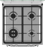 Cuisinière Hotpoint 4 Feux A Gaz 60X60 Four A Gaz Gris Hs67G2Pmx/It/1 – Image 4