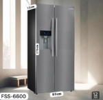 Réfrigérateur Astech Side By Side 2 Portes Inverter + Glacon Avec Fontaine Gm FSS6600DDDA - immagine 4
