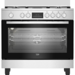Cuisinière Beko 5 Feux 90X60 A Gaz Full Option Ventilo+ Four Électrique INOX BGM11226EX - immagine 2