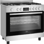 Cuisinière Beko 5 Feux 90X60 A Gaz Full Option Ventilo+ Four Électrique INOX BGM11226EX - immagine 3