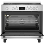 Cuisinière Beko 5 Feux 90X60 A Gaz Full Option Ventilo+ Four Électrique INOX BGM11226EX - immagine 5