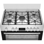 Cuisinière Beko 5 Feux 90X60 A Gaz Full Option Ventilo+ Four Électrique INOX BGM11226EX - immagine 6