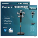 Ventilateur Deska 18 » Sur Pied Bleu FS14BLSC – Image 2