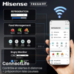 Congélateur/Réfrigérateur Hisense Vertical Combiné 4 Tiroirs Nofrost Noir FT5K310GSFC - immagine 6