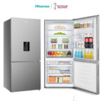 Réfrigérateur Hisense Combiné 3 Tiroirs Avec Fontaine 468L Nofrost Gris RD60WC4SB - immagine 4