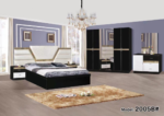 Chambre A Coucher 6 Battants 5 Pieces Noir Blanc 2005 - immagine 2