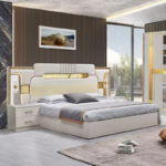 Chambre A Coucher 6 Battants 5 Pieces Gris Clair 908 – Image 3