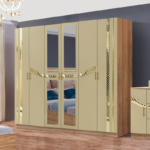 Chambre A Coucher 6 Battants 5 Pieces Beige MC616 – Image 6