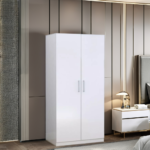 Armoire 2 Battants 950X450X750 Cm Blanc ARB002 (Mfc13) – Image 4