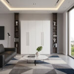 Armoire 4 Battants 170X45X175 Cm Blanc ARB004 – Image 3