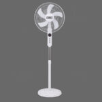 Ventilateur Koreq 18 » Sur Pied Avec Commande Blanc FS45A790 - Image 2
