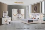 Chambre A Coucher 6 Battants 5 Pieces Blanc 916H – Image 2