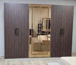 Chambre A Coucher Armoire 6 Battants 6 Pieces Marron Gris Anka - immagine 3