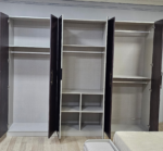 Chambre A Coucher Armoire 6 Battants 6 Pieces Marron Gris Anka - immagine 5