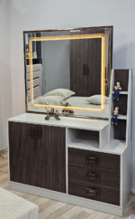 Chambre A Coucher Armoire 6 Battants 6 Pieces Marron Gris Anka - immagine 6