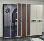 Chambre A Coucher Armoire 6 Battants 6 Pieces Marron Beige Soft 5022 - immagine 6