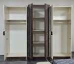 Chambre A Coucher Armoire 6 Battants 6 Pieces Marron Beige Soft 5022 - immagine 7