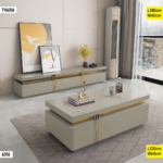 Table Téléviseur 180X40CM Kaki T6316+Table Basse 120X60 6316 - immagine 2