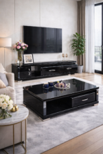 Table Téléviseur Noir 160X40CM Tv204+Table Basse 120X60 204 - immagine 2