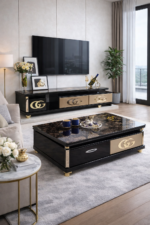 Table Téléviseur Marron-Noir 150X40 Tv429+Table Basse 120X60 429 - immagine 2