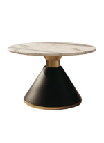 Table Basse Ronde Noir TB042 - immagine 3