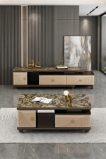 Table Téléviseur Noir Café + Table Basse 452 - immagine 2