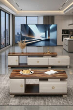 Table Téléviseur Marron Beige + Table Basse 432 - immagine 2