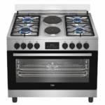 Cuisinière Beko 6 Feux 90X60 A Gaz + 2 Plaques De Cuisson INOX BGM21225EX - immagine 2