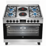 Cuisinière Beko 6 Feux 90X60 A Gaz + 2 Plaques De Cuisson INOX BGM21225EX - immagine 3