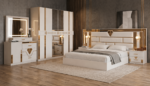 Chambre A Coucher Armoire 6 Battants 6 Pieces Beige 6185H - immagine 2