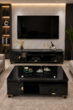 Table Téléviseur Noir 150X34 TV431 + Table Basse 120X60 431 - immagine 2