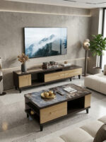 Table Téléviseur Marron 150X34 TV197 + Table Basse 120X60 197 – Image 2