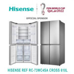 Réfrigérateur Hisense Side By Side 4 Portes 500 Litres Cross RC73WC4SA