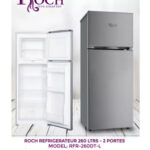 Réfrigérateur Roch 2 Portes 260 Litres Gris RFR260DTL