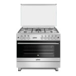 Cuisinière Astech 5 Feux 90X60 A Gaz Avec Four A Gaz Minuterie Full Option INOX CK92CRM
