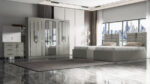 Chambre A Coucher 2 Lits Jumeaux 6 Battants 4 Pieces Gris Clair Ema Twin