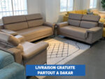 Salon Canape 6 Places Simili Cuir Couleur Au Choix Conforma