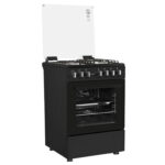 Cuisinière Enduro 4 Feux 6X60 A Gaz Double Boutton Noir AFS6040GGBIT