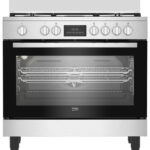 Cuisinière Beko 5 Feux 90X60 A Gaz Full Option Ventilo+ Four Électrique INOX BGM11226EX