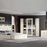 Chambre A Coucher Armoire 6 Battants 7 Pieces Beige 6194A