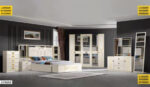 Chambre A Coucher Armoire 6 Battants 7 Pieces Beige 6194A