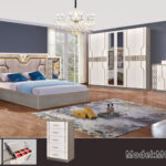 Chambre A Coucher 6 Battants 6 Pieces Blanc MC605