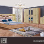 Chambre A Coucher 6 Battants 5 Pieces Beige MC616