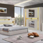 Chambre A Coucher 6 Battants 5 Pieces Gris Clair 908