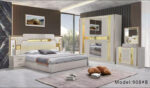 Chambre A Coucher 6 Battants 5 Pieces Gris Clair 908