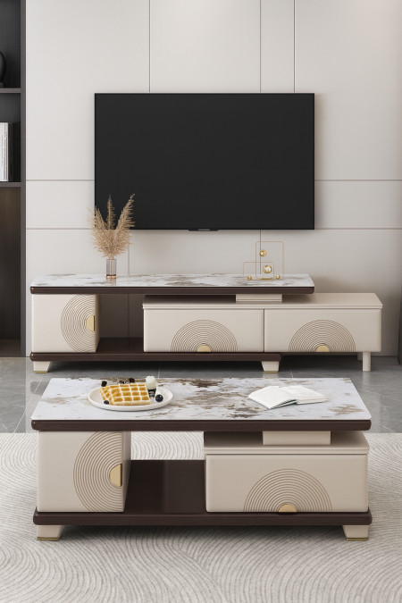 main_69218f435d08c_image_2025-11-22_102401974-bigthumb Table Téléviseur Marron Beige 150X34 TV431 + Table Basse 120X60 431 – Image 1